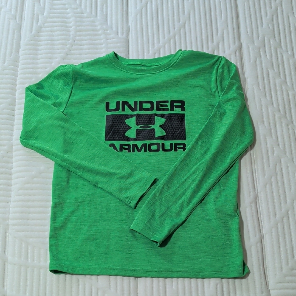 Under Armour Bright Green Long Sleeve Logo Tee